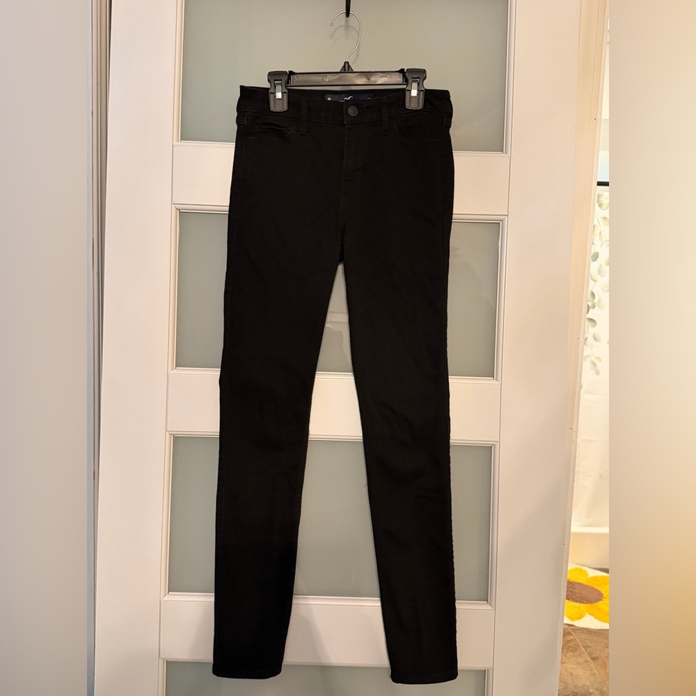 Hollister Black Mid-Rise Super Skinny Jeans